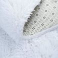 120 x 160 cm Tapis de Salon Chambre Shaggy Blanc Doux Peluche Rectangle Carpet-1