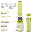 Mini Blender Smoothie,Mixeur Blender Electrique avec Bouteilles Portables 600ml pour Smoothie Milk-Shake Fruits,250W,Sans BPA-1