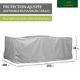 Housse de protection pour salon de jardin, table rectangulaire | 250 x 200 x 94 cm | polyester tissé PERMATEX de haute qualité, coul-1