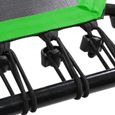 Trampoline de Fitness- SportPlus, Suspension silencieuse avec corde en caoutchouc, poignée réglable, vert, 126 cm-1