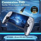 Console de jeux vidéo portable rétro SF3500, système Linux, écran IPS 5 pouces 854 × 480, batterie 3000 mAh - Jeux vidéo