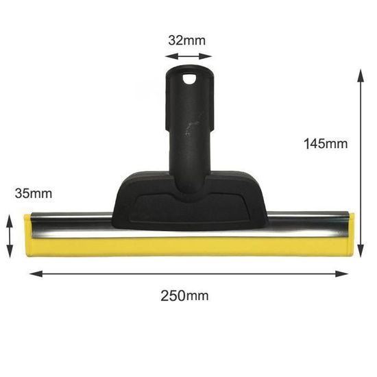 Raclette Vapeur En Silicone Jaune – Compatible Kärcher SC1 à SC5, Pour Vitres Et Miroirs Sans Traces