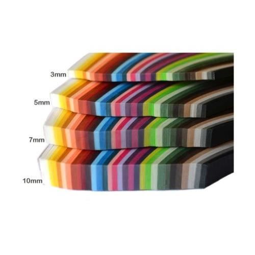 Bandes de papier quilling multicolores, 3 à 10 mm