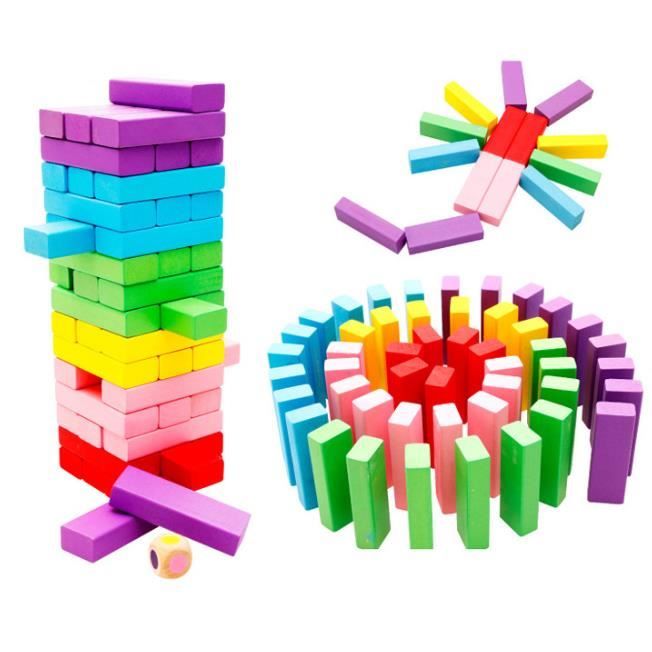Jouets empilables en forme de fusée colorée en bois Rainbow Stacker Puzzle  Blocks Sensory Toy six Plug-in Parts Nesting for Kids - Cdiscount Jeux -  Jouets