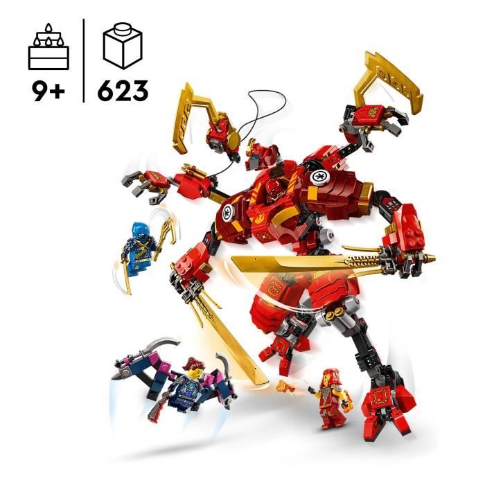 LEGO NINJAGO 71812 Le Robot Grimpeur Ninja de Kai, Set de Jeu d’Aventure pour Enfants