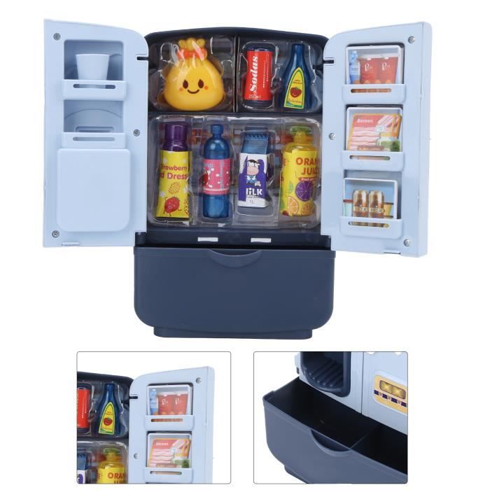 VGEBY Mini Frigo Jouet Simulation Intelligent Réfrigérateur Double Porte  Cuisine Jouets Ensemble Enfants Jouer Maison Jouet(Bleu ) - Cdiscount Jeux  - Jouets