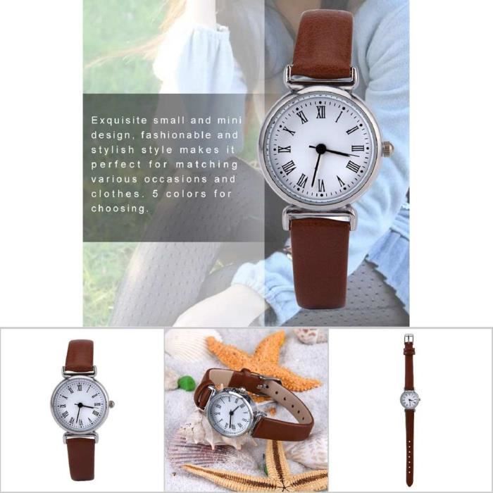 Fydun Montre habillée pour femme Exquise petite montre habillée de