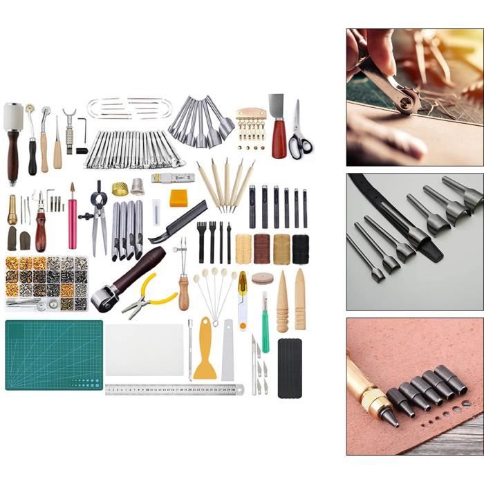 Ensemble d'outils en cuir Ensemble d'Outils en Cuir, adapté aux Amateurs de  Couture à la Main, Outils de mercerie kit - Cdiscount Beaux-Arts et Loisirs  créatifs