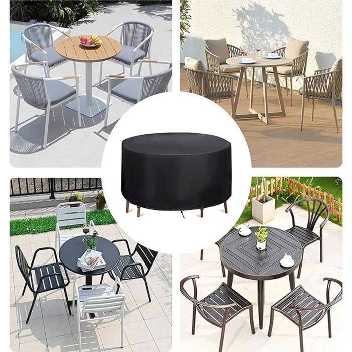 Housse Table De Jardin, 260x140x75cm (LxWxH) 420D Oxford Anti-UV Housse