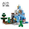 LEGO 21243 Minecraft Les Pics Gelés, Jouet Garçons et Filles 8 Ans, Cavernes des Montagnes, avec F. Reconditionné en excellent état-3