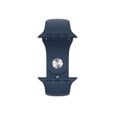 Apple Watch Series 7 GPS + Cellulaire - 45mm - Boîtier acier inoxidable Or - Bracelet Sport bleu abysse-3
