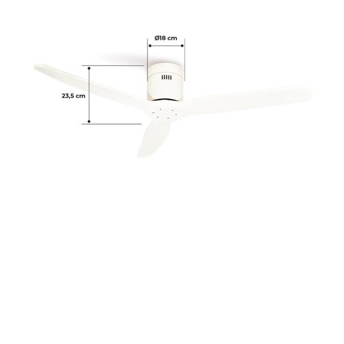 télécommande reiga Ventilateur de plafond moderne à pales en bois massif de 178 cm avec application moteur à courant continu réversible à 6 vitesses pour intérieur / extérieur Google Home Alexa 