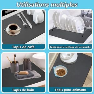 Caroline's Treasures BB1625DDM Tapis égouttoir à Vaisselle Motif Sapin De Noël Et Sable Corgi Multicolore 35,6 X 53,3 Cm