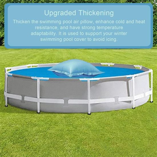 4×4ft Coussin Piscine Hivernage Gonflable – 2 PCS Coussins Air Piscine Hors Sol, Protection Contre La Pression Des Glaçons