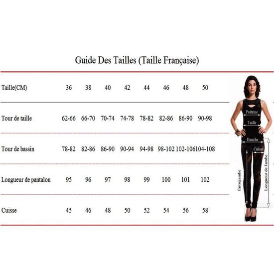 taille pantalon femme
