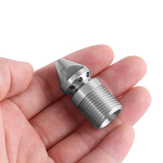 Buse De Nettoyage Haute Pression Pour Canalisations - Acier Inoxydable, Nez Rotatif, Connexion Rapide
