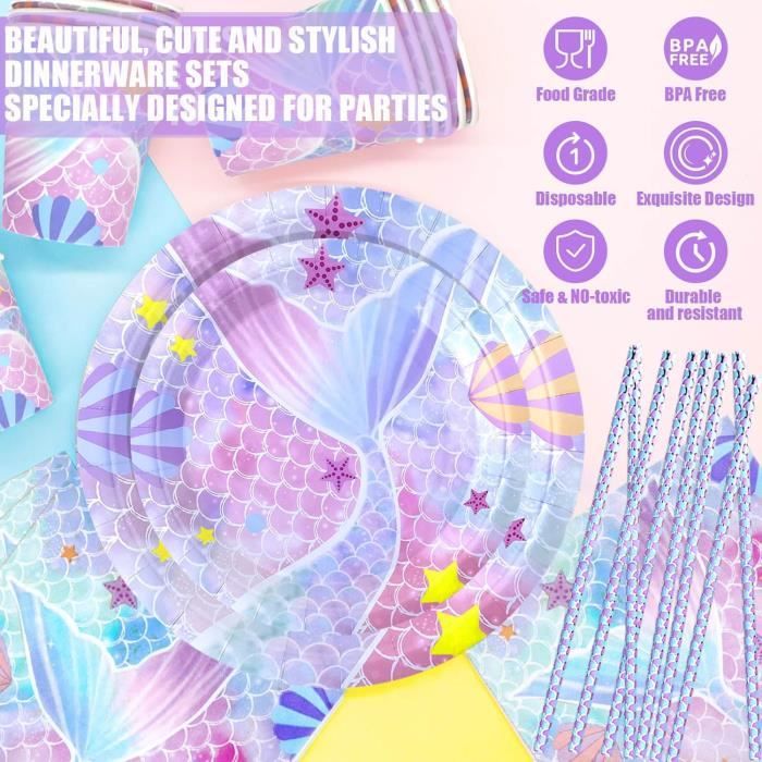 Doyomtoy Set de Vaisselle Fête de Jeu Vidéo,61Pièces aisselle de Fête Anniversaire Jeu Vidéo Compris Jeu Assiettes,Tasses,Serviettes,Nappes,Gaming Party Supplies,Décorations Fête d'Anniversaire