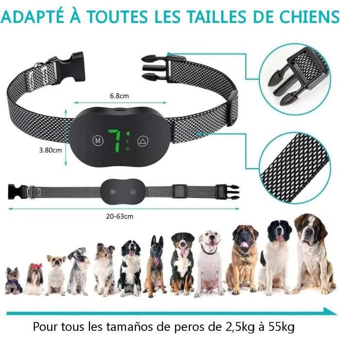 Collier AntiAboiements Rechargeable Pour Chien Colliers AntiAboiements Pour Chiens Avec 7