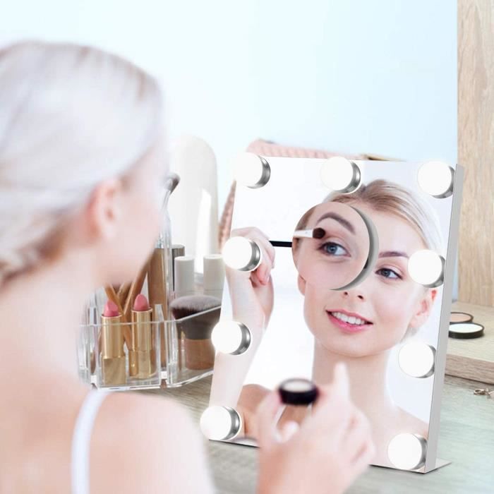 Mayepoo Miroir de Maquillage Hollywoodien avec Lumières Tactile