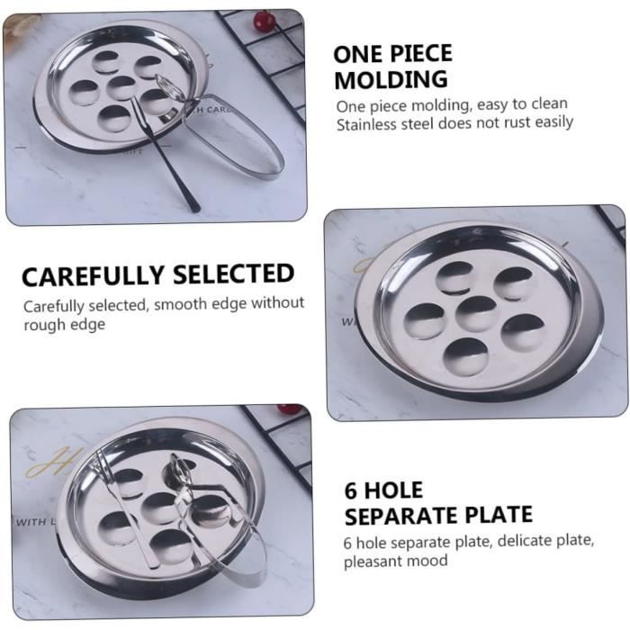 Lot de 6 pinces à escargots en inox 15,5 cm TBE