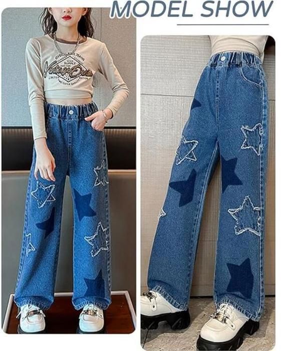Jeans Cargo Enfants Taille Élastique - Pantalon Denim Extensible Avec Anneau En D