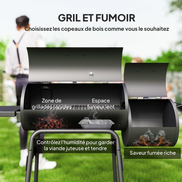 Barbecue à Charbon Portable – Compact et Facile à Transporter - 2 Coul – Market