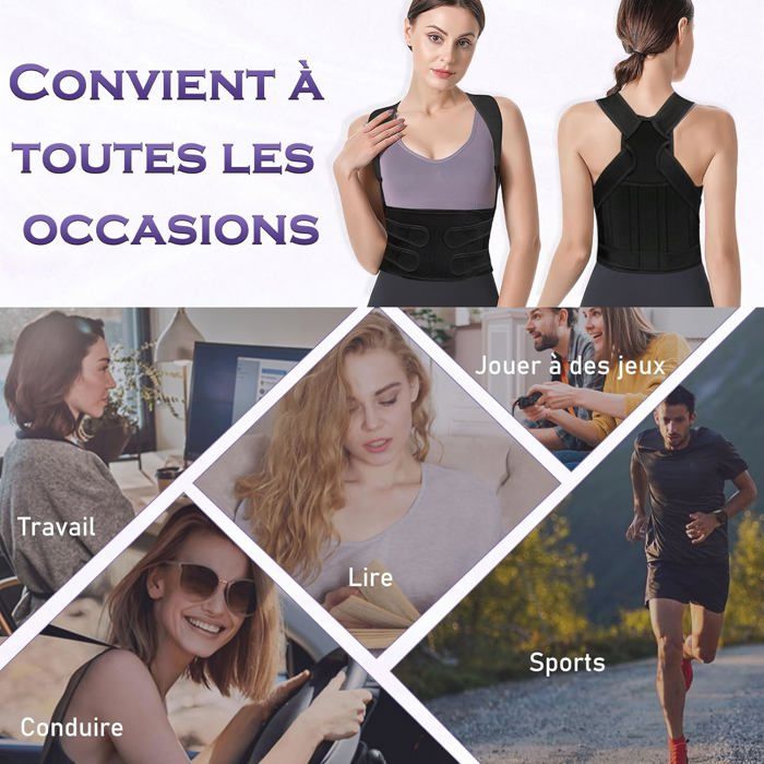 Posture Correcteur Dos Droit Femme: Ceinture Dorsale Homme Redresseur ...