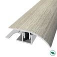 barre de seuil + base différence niveau aluminium coloris (73) Chêne blanc gris Long 90 cm larg 3,9cm FORESTEA Dimensions : 900 mm-0