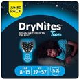 DryNites, Sous-vêtements de nuit absorbants jetables, Pour garçons, Taille : 8-15 ans (27-57 kg), 52 culottes (4 x 1 1217599_-0