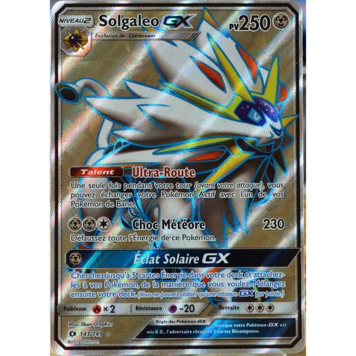 Carte Pokemon 143 149 Solgaleo Gx Full Art Sm1 Soleil Et Lune Cdiscount Jeux Jouets