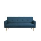 CONCEPT USINE Wooden - Canapé scandinave convertible 3 places bleu canard
