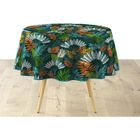 DOUCEUR D'INTERIEUR Nappe ronde en PVC imprimé végétal "Panazio" - Multicolore - D 160 cm