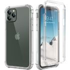 GrandEver iPhone 11 Pro Max 6.5" Coque,PC&TPU,360 protection totale,Avec film de protection en verre trempé,Transparent