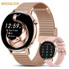 KIQULOV Montre Connectée Femme 1.36" HD avec Appel Bluetooth -Fonction Féminine-SpO2-Musique-Sommeil-20 Modes Sportifs-Étanche Or