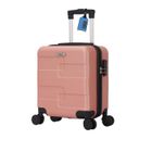 Valise cabine EasyJet 45x36x20 cm – ABS rigide léger – 4 roues doubles pivotantes – Rose - TROLLEY ADC – Étiquette bagage offerte