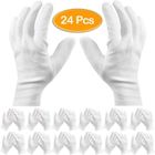 YNKKVRE 12 Paires De Gants En Coton Blanc, Gants En Tissu Blanc, Gants En Coton D'Entretien, Confortables Et Respirants