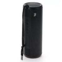 T&G Enceinte Bluetooth sans Fil Extérieur Haut-Parleur Portable avec LED Lampe de Poche Support TF Carte FM Radio Aux Entrée - Noir