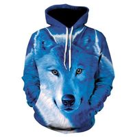 Hoodies d'impression 3d animal,2020 loup sweat à capuche pour homme manteau Cool 3d imprimer hommes sweats mode pull 3D sweat à cap
