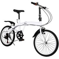 Vélo pliant 20in, vélo de ville pliable 7 vitesses, vélo en acier au carbone pour adultes