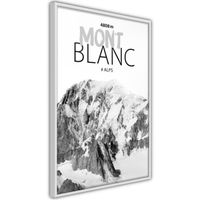 Affiche Murale Encadrée "peaks Of The World Mont Blanc" 20 X 30 Cm Blanc - Paris Prix 20 x 30 cm