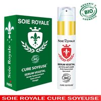 Sérum Végétal Soie Royale Bio Cure Soyeuse Régénérant Cellulaire Anti-âge Anti-rides Acide Hyaluronique Algues Marines Vitamines C-E