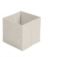 Cube Intissé Beige Marron Claire ( Lot de 4 Boites ) Casier de Rangement Pliable - 31 x 31 cm