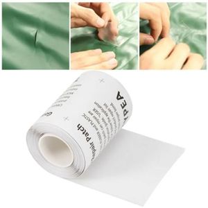 XFasten Lot de 2 rubans adhésifs de réparation en tissu et vinyle, transparents, 7,6 x 50,8 cm (2 ensembles), kit de réparation de trous en vinyle imperméable pour tente, ballon d'exercice, kayak
