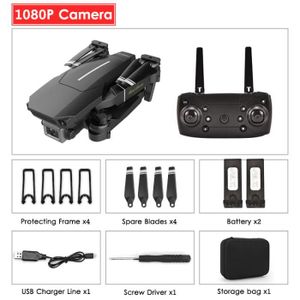 DRONE Noir 1080P 2B-Mini Drone E100 avec caméra HD 4K, p