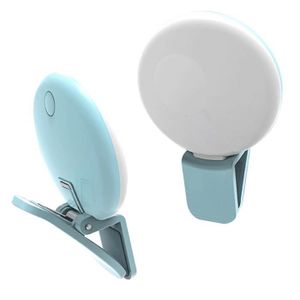 LAMPE ESCLAVE - FLASH Bleu-Mini Anneau Lumineux LED Portable pour Selfie