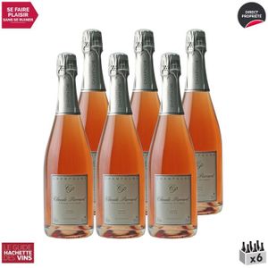 CHAMPAGNE Champagne Brut Rosé - Lot de 6x75cl - Champagne Claude Perrard - Cité Guide Hachette - Cépage Pinot Noir