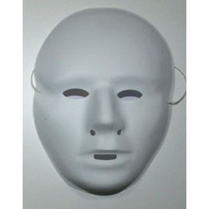 Masque blanc bouche cousue adulte : Deguise-toi, achat de Masques