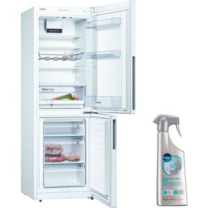 RÉFRIGÉRATEUR CLASSIQUE Réfrigérateur combiné BOSCH 287L blanc froid brassé - LowFrost - Eclairage LED