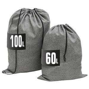 Vivifying Lot de 2 grands sacs à linge en maille avec fermeture éclair -  58,4 x 48,3 cm - Pour linge délicat et vêtements (blanc)