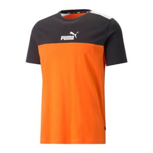 T-SHIRT T-shirt Orange/Noir Homme Puma Ess Block